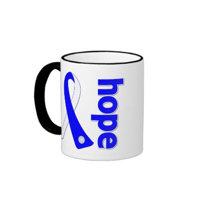 ALS Lou Gehrig's Disease HOPE Ribbon Mugs by cancerapparel
