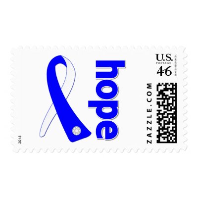 ALS Lou Gehrig's Disease HOPE Ribbon Postage Stamp by cancerapparel