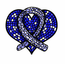 ALS Mosaic Heart Ribbon Sculpture photo sculptures by giftsforawareness ALS Mosaic Heart Ribbon Sculpture photo sculptures