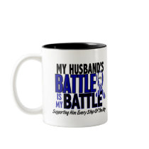 ALS My Battle Too 1 Husband Coffee Mugs