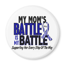 ALS My Battle Too 1 Mom Refrigerator Magnets