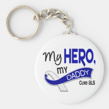 ALS My Daddy My Hero 42 Keychain