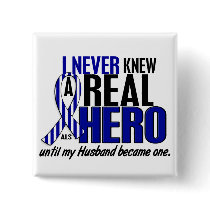ALS Never Knew A Hero 2 Husband Buttons