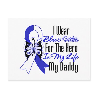 ALS Ribbon Hero in My Life My Daddy Postcards by giftsforawareness