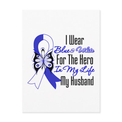 ALS Ribbon Hero in My Life My Husband Postcards by giftsforawareness
