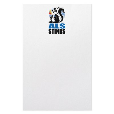 ALS Stinks Customized Stationery by fightcancertees
