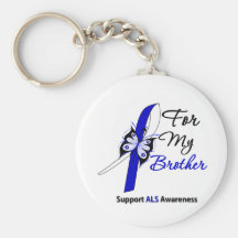 ALS Support For My Brother Keychain