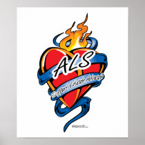 ALS Tattoo Heart Poster
