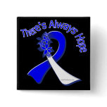ALS There's Always Hope Floral Button