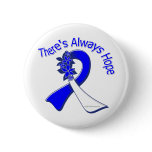ALS There's Always Hope Floral Button