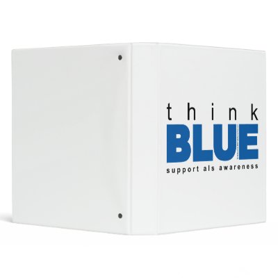 ALS Think Blue 3 Ring Binder by fightcancertees