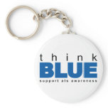 ALS Think Blue Key Chains