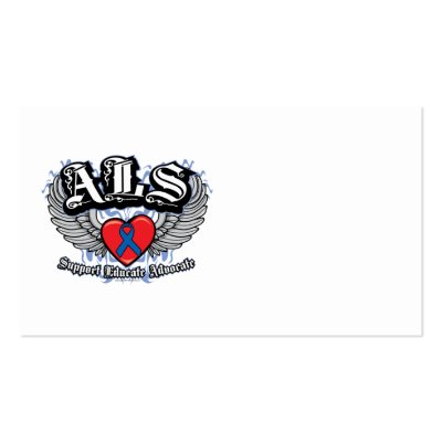 ALS Wings Business Card Template by fightcancertees