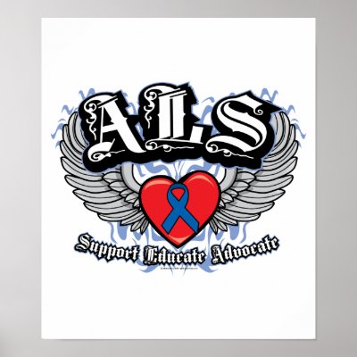 ALS Wings Posters by fightcancertees