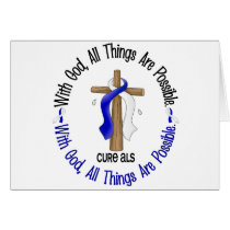 ALS With God Cross Greeting Card