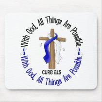 ALS With God Cross Mouse Pads