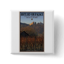 Alsace - Châteaus Kintzheim and Koenigsbourg Pinback Button
