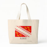 Alsace flag with name tote bags