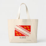 Alsace flag with name tote bags