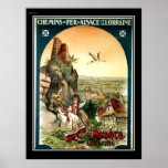 Alsace & Lorraine vintage poster France