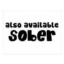 Also Available Sober postcards
