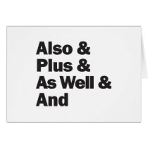 Also Plus And humor cards