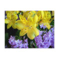 Alstroemeria and Lilacs Flowers Postcard postcard