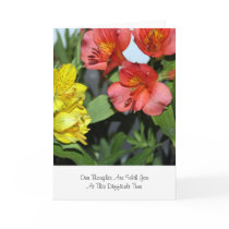 Alstroemeria Flower Condolence Card