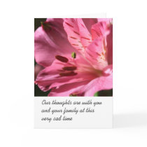 Alstroemeria Flower Condolence Card