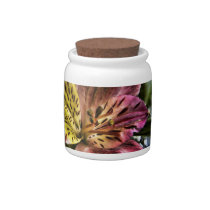 Alstroemeria Peruvian Lily flower candy jar candy jars