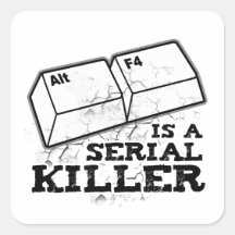 Alt F4 Is A Serial Killer Stickers