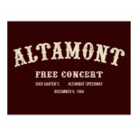 altamont free concert post card