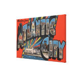 Altantic City, New Jersey - Large Letter Gallery Wrapped Canvas