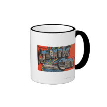 Altantic City, New Jersey - Large Letter Coffee Mug
