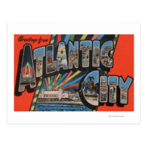 Altantic City, New Jersey - Large Letter postcards