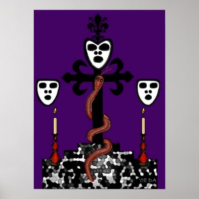 Altar Image for Baron Samedi and the Guede Posters by voodoomama
