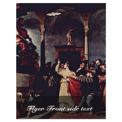 Altar Of St Lucia Table: St. Lucia Before The Judg Flyer by Artcollection