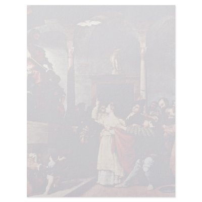 Altar Of St Lucia Table: St. Lucia Before The Judg Letterhead by Artcollection