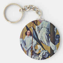 Altar Of The Last Judgment Beaune Paper Right Keychain