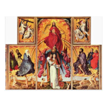 Altar Of The Last Judgment In Beaune Overview Open Postcard