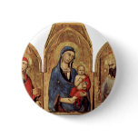 Altarpiece Of Orvieto Scene Maestetã S And Saints, Pinback Button