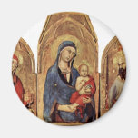 Altarpiece Of Orvieto Scene Maestetã S And Saints, Refrigerator Magnets