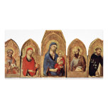 Altarpiece Of Orvieto Scene Maestetã S And Saints, Custom Photo Card