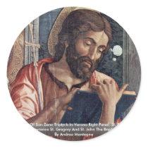 Altarpiece Of San Zeno Triptych In Verona Round Stickers