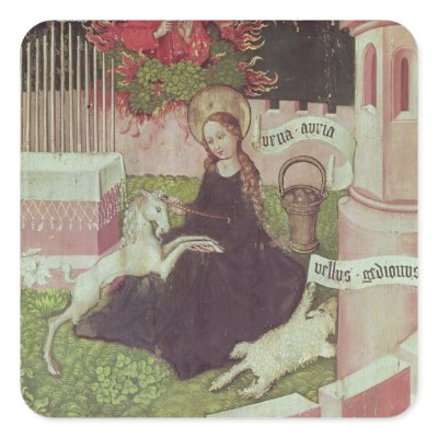 Altarpiece of the Dominicans Sticker by bridgemanart