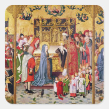 Altarpiece of the Seven Joys of the Virgin Square Stickers