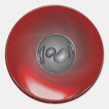 ALTAVOZ ROJO PEGATINAS REDONDAS