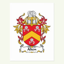 Alten Family Crest Postcard