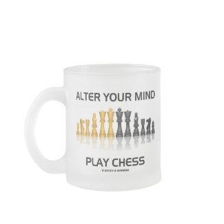 Alter Your Mind Play Chess (Reflective Chess Set) mug