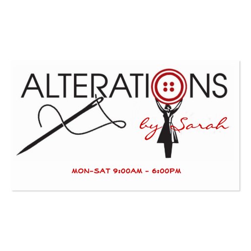 Alteration, Fashion, Business Card (front side)